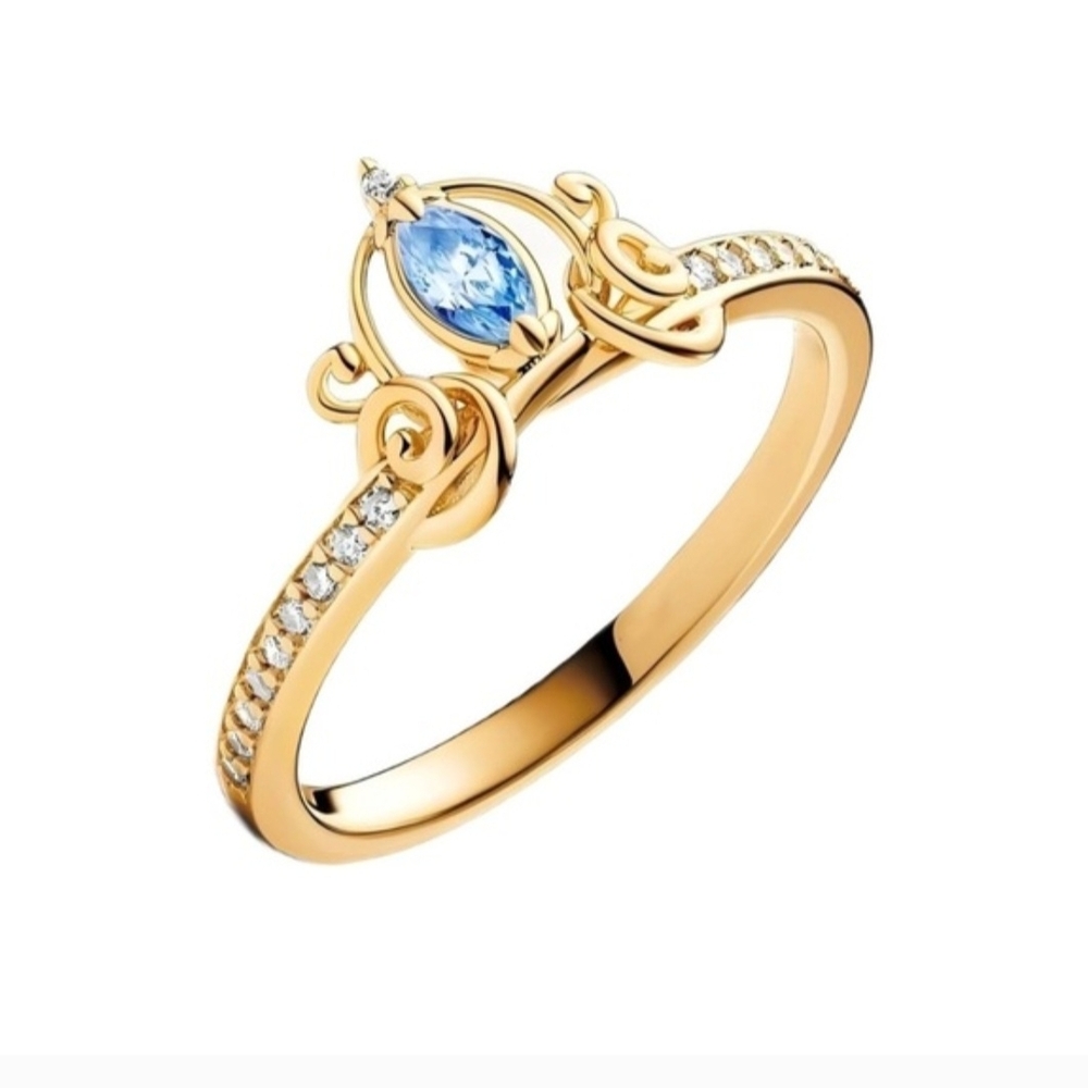 👑 Disney Princess Cinderella Inspired Rose Gold Crown Ring 👑